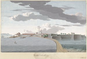 حصن جالي في سيلان ، يُنظر إليه من جانب اليابسة Piento Gale van de Landweg (العنوان على الكائن)