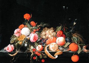 الزهور والحياة الساكنة (زيت على قماش)