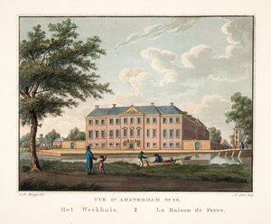 منظر أمستردام رقم 25. هيت ويرخويس. لا ميزون دي فورس ، 1825 (نقش يدوي) بواسطة كورنيليس دي كرويف