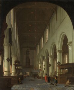 الجزء الداخلي من Oude Kerk في Delft من الجوقة باتجاه البوابة بواسطة هندريك كورنيليز فان فليت (رفض الإسناد)