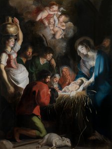 ولادة المسيح (زيت على لوح)