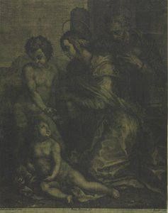 العائلة المقدسة مع القديس يوحنا ، ج. 1710-1715. بواسطة Cosimo Mogalli