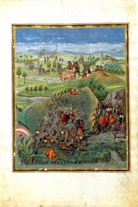 Influence of the planet March: war scene (miniature, c.1470)