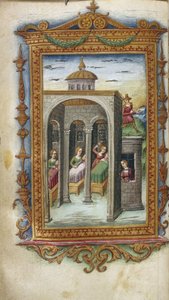 بنات داناوس يقتلن أزواجهن. Hypermnestra في الرسم التوضيحي للسجناء للأبطال بواسطة أوفيد ، 1485-1499