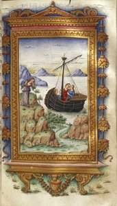 Oenone يحزن على مرأى من باريس مع توضيح هيلين للأبطال بواسطة أوفيد ، 1485-1499