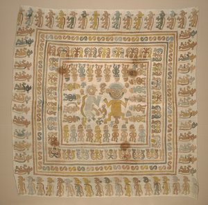 لوحة من نسيج "السجين" حوالي 1300-1470 (قطن وأصباغ) بواسطة Culture Chimu