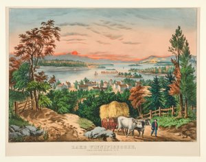 بحيرة Winnipesaukee ، من Center Harbour ، NH بواسطة كوريير وآيفز