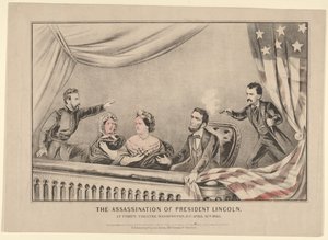 اغتيال الرئيس لينكولن في مسرح فوردس ، واشنطن العاصمة ، 14 أبريل 1865 ، 1865. بواسطة كوريير وآيفز