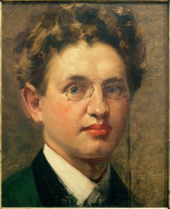 صورة ذاتية ، وجه en ، مع pince-nez
