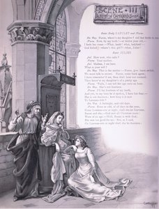 غرفة في منزل Capulets ، التوضيح من روميو وجولييت ، بواسطة كورتازو كورتازو