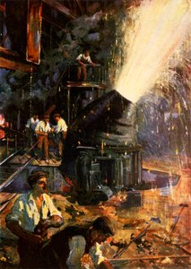 في انفجار كامل (طباعة حجرية ملونة) بواسطة سايروس (بعد) كونيو