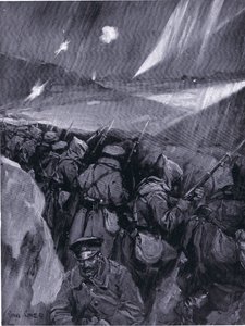 البلغار يحاصرون Adrianople (1912-1913) حرب البلقان ، من Hutchinson History of the Nations (Volume 4) الذي نشره Hutchinson ، ج. 1920 (ليثو)