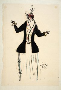 تصميم للجاكيت والصدرية ، اللوحة 2 ، الكتاب 4 ، رسم توضيحي من "Wiener Werkstatte Mode 191415" ، حانة. إدوارد كوسماك ، فيينا ، 1914-1915 (لينوكوت ملون باليد)
