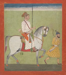 Jhujhar Singh على ظهور الخيل ، كاليفورنيا. 1720-30. بواسطة دالتشاند