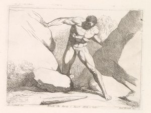هرقل يفصل بين الصخور كالبي وأبيلا (أعمدة هرقل) Ercole che divide i Monti Abila e Calpe (العنوان على الكائن)