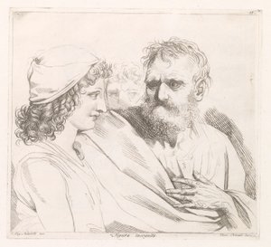شاب ورجل عجوز بعيون ثاقبة Figura incognita (العنوان على الكائن)