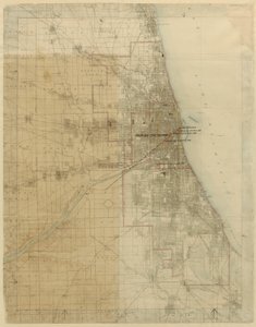 خطة شيكاغو ، شيكاغو ، إلينوي ، رسم تخطيطي يوضح نمو المدينة ، 1909.