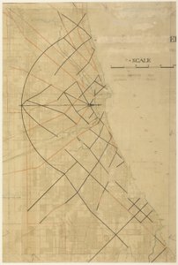 اللوحة 91 من مخطط شيكاغو ، شيكاغو ، الشرايين القطرية المقترحة ، 1909.