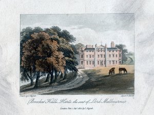 Brocket Hall ، Herts ، مقر اللورد ملبورن ، 1817.