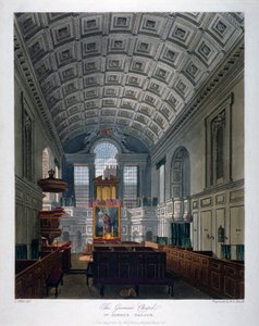 منظر داخلي لـ Chapel Royal في St James's Palace ، Westminster ، لندن ، 1816