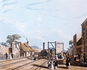 سكة حديد ليفربول ومانشستر: أخذ الماء في باركسايد ، 1831 (أكواتينت)