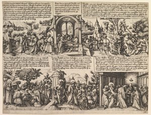 مشاهد مختلفة ، من الأناجيل ومن Acta Apostolorum ، كاليفورنيا. 1530. بواسطة دانيال هوبفر