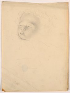 رسم، طفل نائم، 1840-1845 بواسطة دانييل هنتنغتون