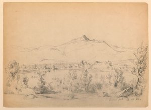 رسم، بركة وجبل تشوكوروا، نيو هامبشاير، 28 سبتمبر 1854 بواسطة دانييل هنتنغتون
