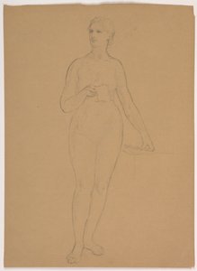 رسم، أنثى عارية واقفة، 1850-60 بواسطة دانييل هنتنغتون