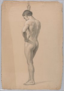 رسم، ذكر عاري واقف، نوفمبر 1866 بواسطة دانييل هنتنغتون
