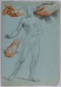 رسم، ذكر عاري واقف، سيبار، 1858 بواسطة دانييل هنتنغتون