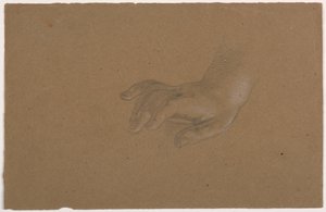 رسم، دراسة اليد اليمنى، 1850-60 بواسطة دانييل هنتنغتون