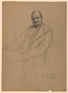 رسم، روبرت ل. ستيوارت جالساً، 1881 بواسطة دانييل هنتنغتون