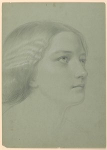 رسم، دراسة لـ "المجدلية"، ف، 1852 بواسطة دانييل هنتنغتون