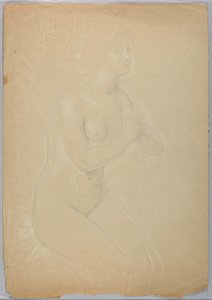 رسم، دراسة لـ "المجدلية"، ف، 1852 بواسطة دانييل هنتنغتون