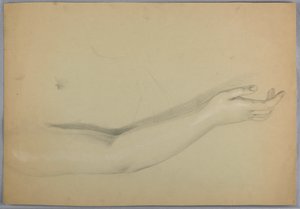 رسم، دراسة لنسخة مكررة من حرف C، 1850 بواسطة دانييل هنتنغتون