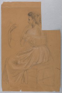 رسم، دراسة لـ"عرض تيتيان، 1872 بواسطة دانييل هنتنغتون