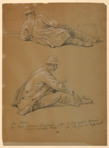 رسم، دراستان للفنان، 1864 بواسطة دانييل هنتنغتون