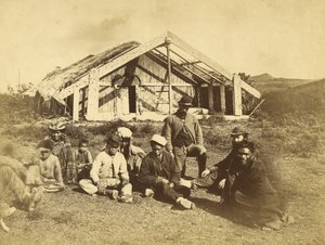 Kowitis Rununga House، Waioneo، Bay of Islands، c.1870 (مطبوعة زخرفية) بواسطة دانيال لويس موندي