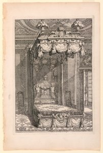 تصميم لغرفة نوم الولاية ، في Second Livre d'Appartement (الكتاب الثاني عن التصميمات الداخلية) بواسطة دانيال ماروت