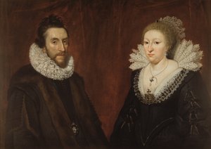 صورة مزدوجة لتوماس هوارد ، 14 "جامع" إيرل أروندل ، وزوجته أليثيا تالبوت ، 1618