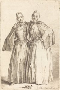 سيدتان واقفتان (Demoiselles Quantin) بواسطة دانيال نيكولاوس شودويكي
