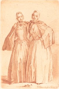 سيدتان واقفتان (Demoiselles Quantin) بواسطة دانيال نيكولاوس شودويكي