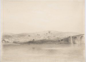 Hexham ، c.1916 (فحم على ورق) بواسطة دانيال أوليفر