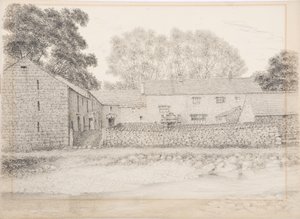 ميرتون هول ، Appleby ، c.1916 (فحم وقلم رصاص على البطاقة) بواسطة دانيال أوليفر