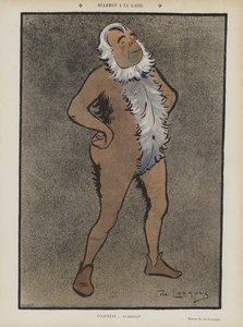 الممثل الفرنسي Benoit-Constant Coquelin in Scarron في مسرح de la Gaite. رسم توضيحي لـ Le Rire