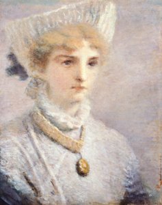 فتاة بيضاء - دانييل رانزوني (1843-1889) بواسطة دانييل رانزوني