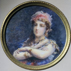 صورة للأميرة تروبيتزكوي ، لدانييل رانزوني (1843-1889) ، ألوان مائية