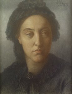 كريستينا روسيتي ، 1877 (طباشير ملونة على ورق) بواسطة دانتي جابرييل تشارلز روسيتي