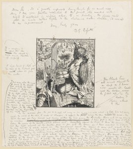سانت سيسيليا The Moxon Tennyson ، c.1857 (نقش الخشب وقلم رصاص على ورق) بواسطة دانتي جابرييل تشارلز روسيتي